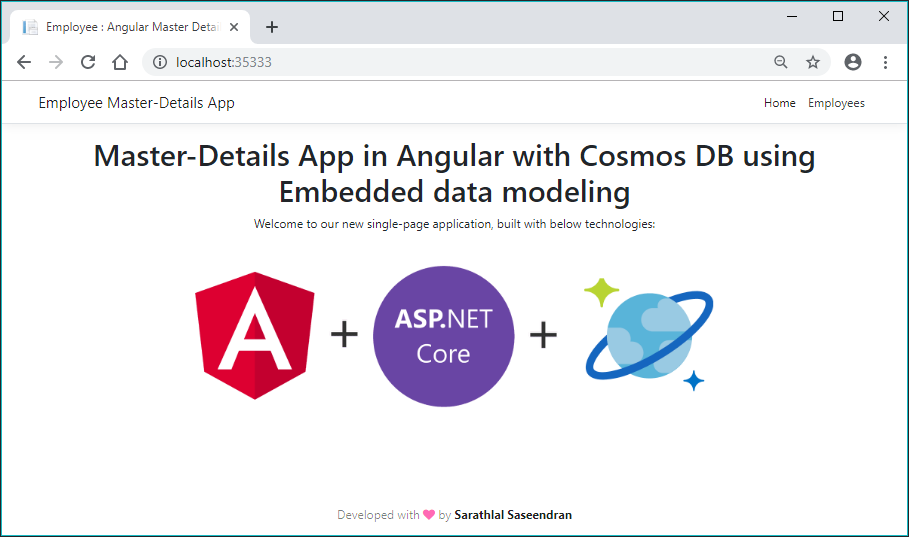 Master-Details App In Angular With Cosmos DB Using Embedded Data Modeling